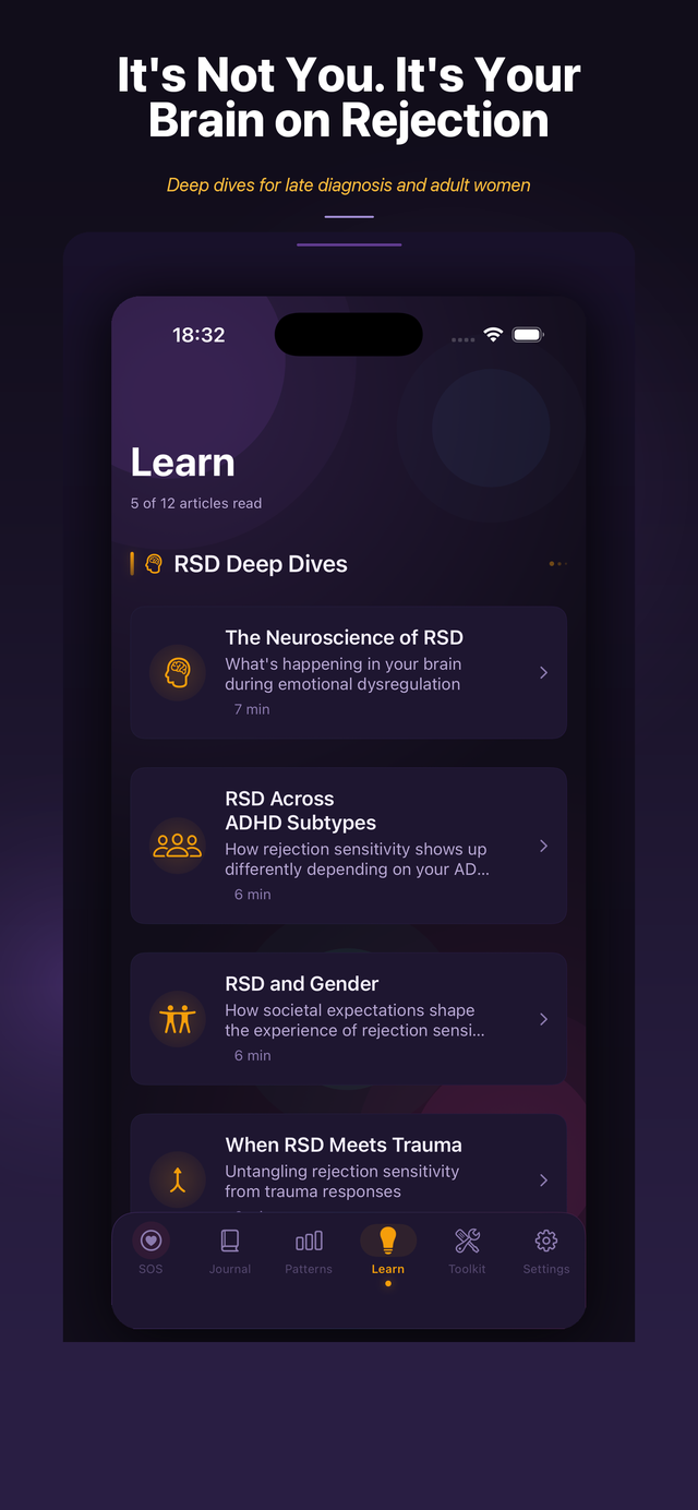 Learn: Deep dives into the neuroscience of RSD and rejection sensitivity